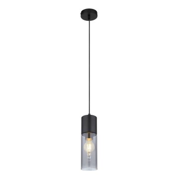 Globo - Hanglamp aan een koord 1xE27/25W/230V diameter 10,5 cm zwart