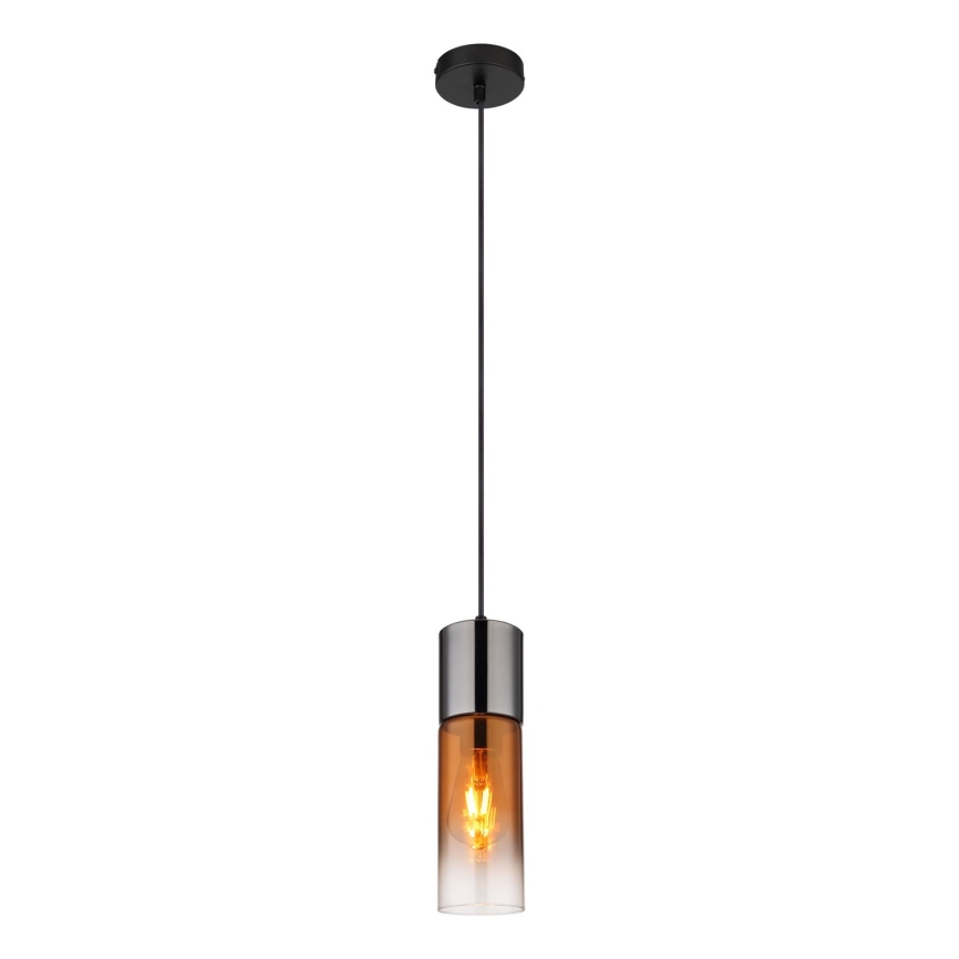 Globo - Hanglamp aan een koord 1xE27/25W/230V diameter 10,5 cm zwart/koper