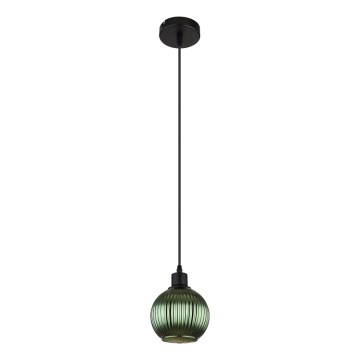 Globo - Hanglamp aan een koord 1xE27/25W/230V diameter 15 cm groen