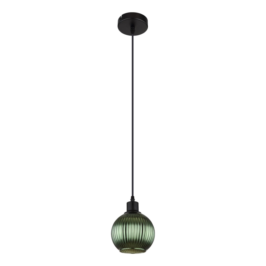 Globo - Hanglamp aan een koord 1xE27/25W/230V diameter 15 cm groen