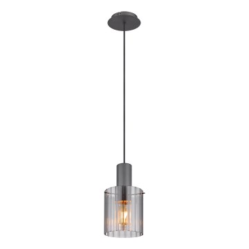 Globo - Hanglamp aan een koord 1xE27/40W/230V diameter 18 cm grijs