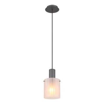 Globo - Hanglamp aan een koord 1xE27/40W/230V diameter 18 cm wit