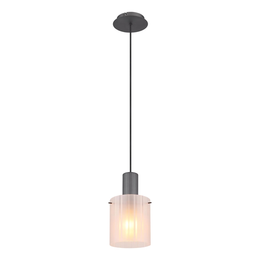 Globo - Hanglamp aan een koord 1xE27/40W/230V diameter 18 cm wit