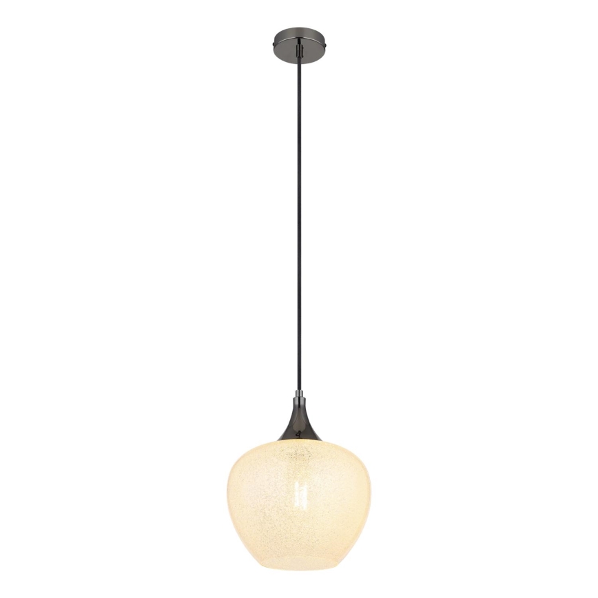 Globo - Hanglamp aan een koord 1xE27/40W/230V diameter 24 cm wit/antraciet