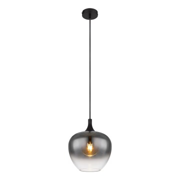 Globo - Hanglamp aan een koord 1xE27/40W/230V diameter 24 cm zwart