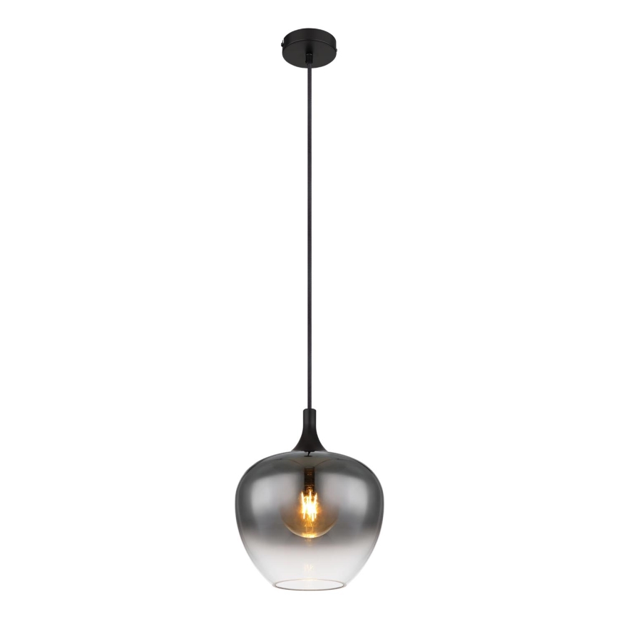 Globo - Hanglamp aan een koord 1xE27/40W/230V diameter 24 cm zwart