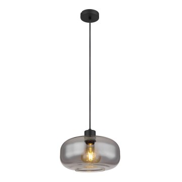 Globo - Hanglamp aan een koord 1xE27/40W/230V diameter 28 cm grijs