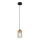 Globo - Hanglamp aan een koord 1xE27/40W/230V metaal/hout