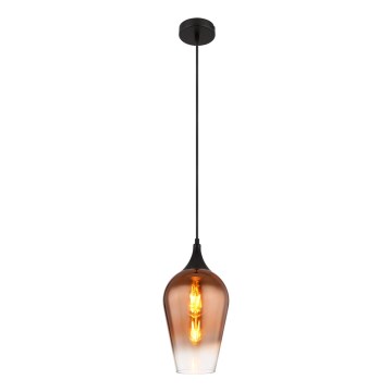 Globo - Hanglamp aan een koord 1xE27/60W/230V diameter 18 cm koper