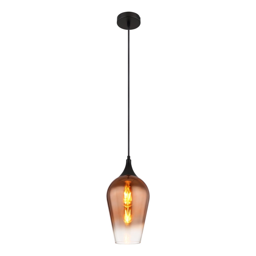 Globo - Hanglamp aan een koord 1xE27/60W/230V diameter 18 cm koper