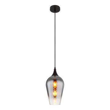 Globo - Hanglamp aan een koord 1xE27/60W/230V diameter 18 cm zwart