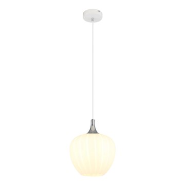 Globo - Hanglamp aan een koord 1xE27/60W/230V diameter 24 cm wit