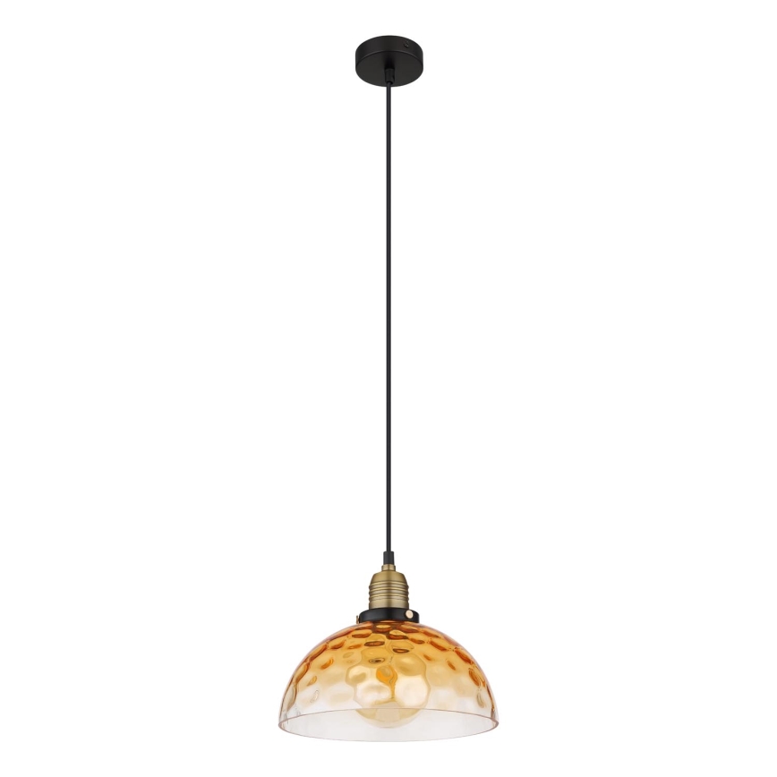 Globo - Hanglamp aan een koord 1xE27/60W/230V diameter 25 cm oranje