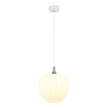 Globo - Hanglamp aan een koord 1xE27/60W/230V diameter 29 cm wit