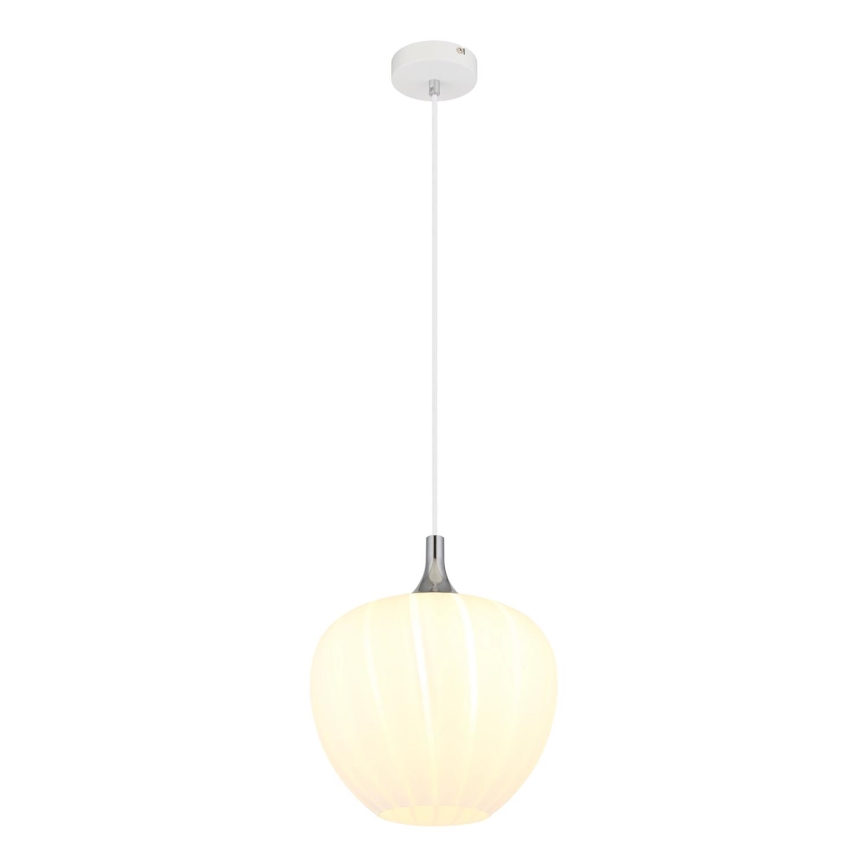Globo - Hanglamp aan een koord 1xE27/60W/230V diameter 29 cm wit