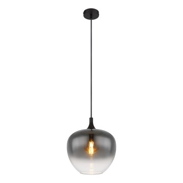Globo - Hanglamp aan een koord 1xE27/60W/230V diameter 29 cm zwart