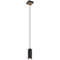 Globo - Hanglamp aan een koord 1xGU10/35W/230V zwart/bruin