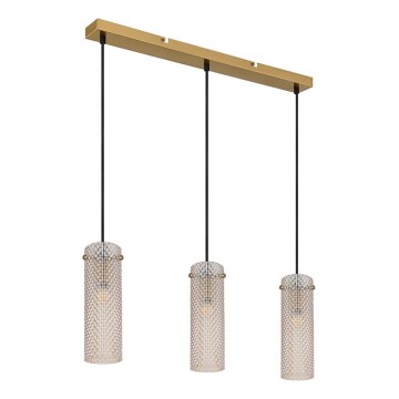 Globo - Hanglamp aan een koord 3xE14/40W/230V goud