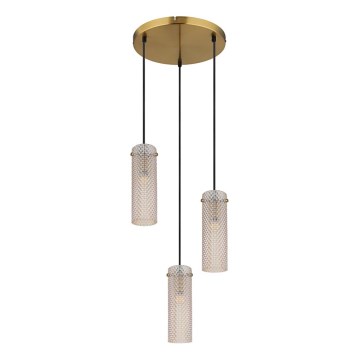 Globo - Hanglamp aan een koord 3xE14/40W/230V goud