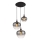 Globo - Hanglamp aan een koord 3xE27/40W/230V diameter 48 cm zwart