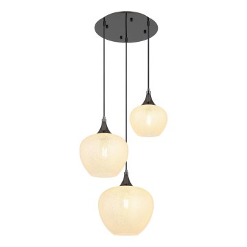 Globo - Hanglamp aan een koord 3xE27/40W/230V wit/antraciet