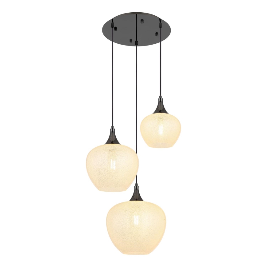 Globo - Hanglamp aan een koord 3xE27/40W/230V wit/antraciet