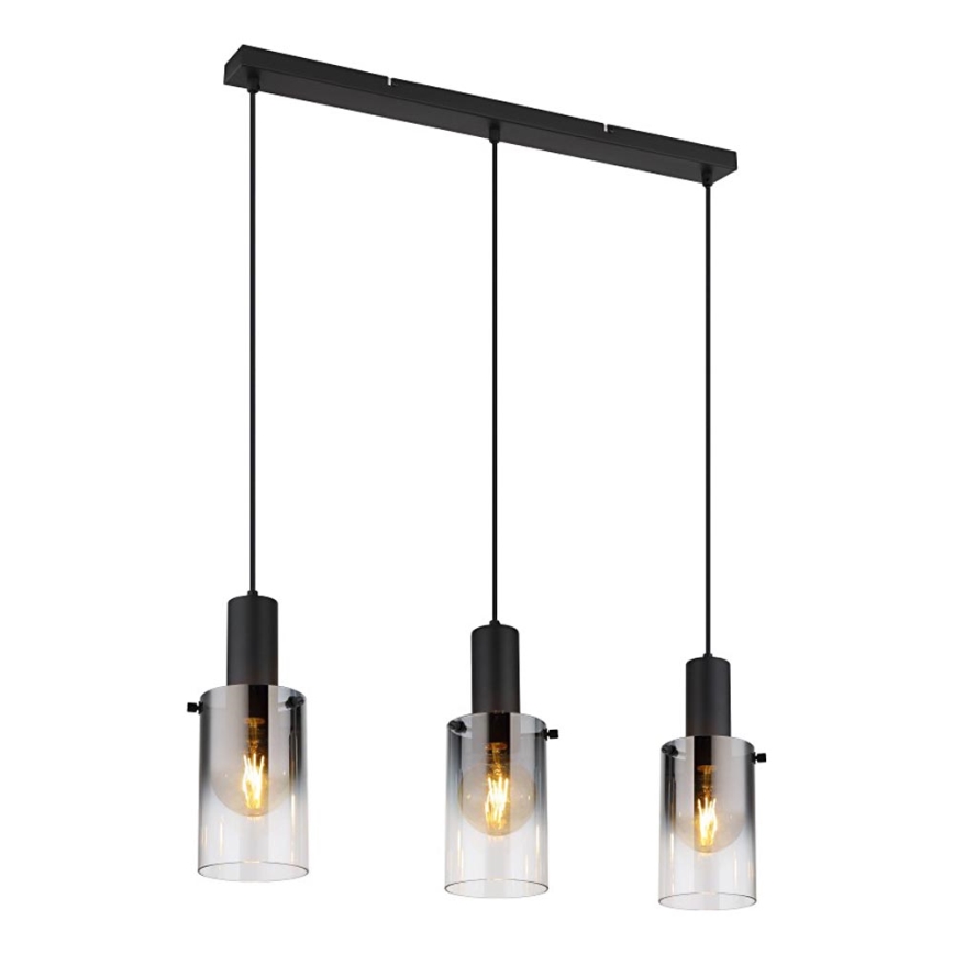 Globo - Hanglamp aan een koord 3xE27/40W/230V zwart