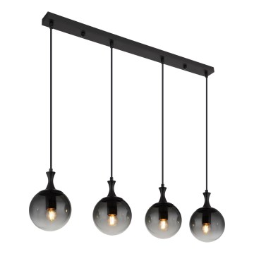 Globo - Hanglamp aan een koord 4xE27/10W/230V zwart