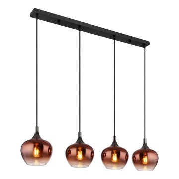 Globo - Hanglamp aan een koord 4xE27/40W/230V koper