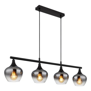 Globo - Hanglamp aan een koord 4xE27/40W/230V zwart