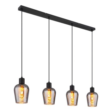 Globo - Hanglamp aan een koord 4xE27/40W/230V zwart