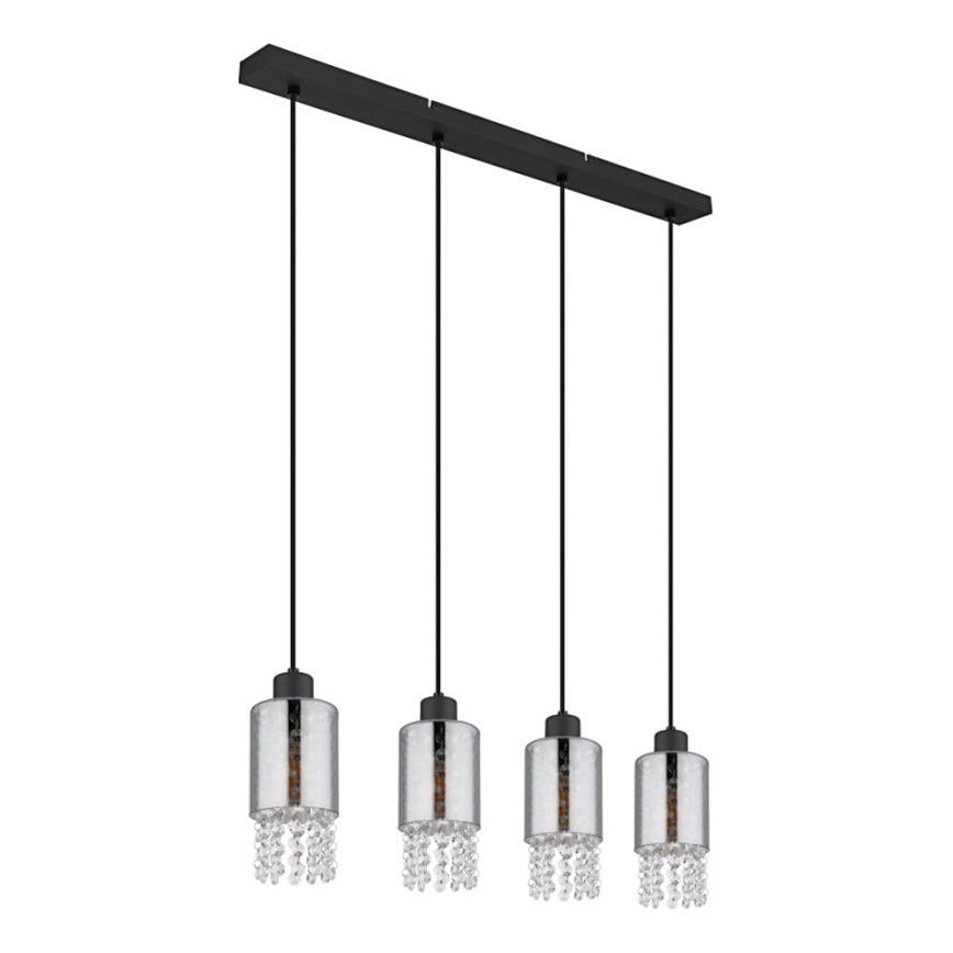 Globo - Hanglamp aan een koord 4xE27/40W/230V zwart