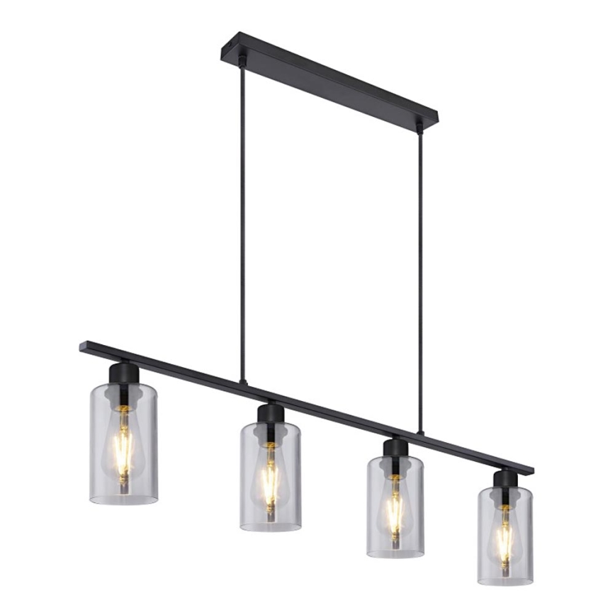 Globo - Hanglamp aan een koord 4xE27/60W/230V zwart
