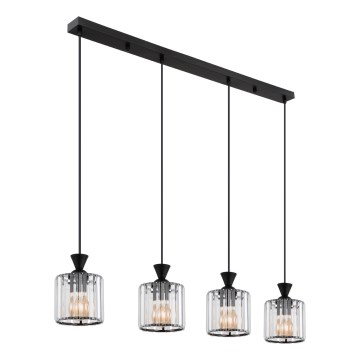 Globo - Hanglamp aan een koord 4xE27/60W/230V zwart