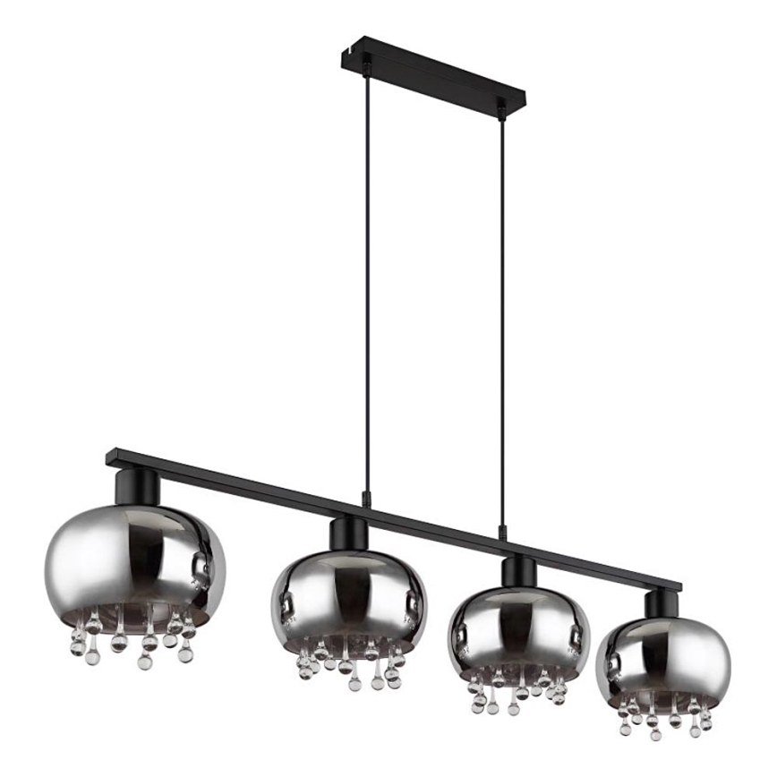 Globo - Hanglamp aan een koord 4xE27/9W/230V zwart