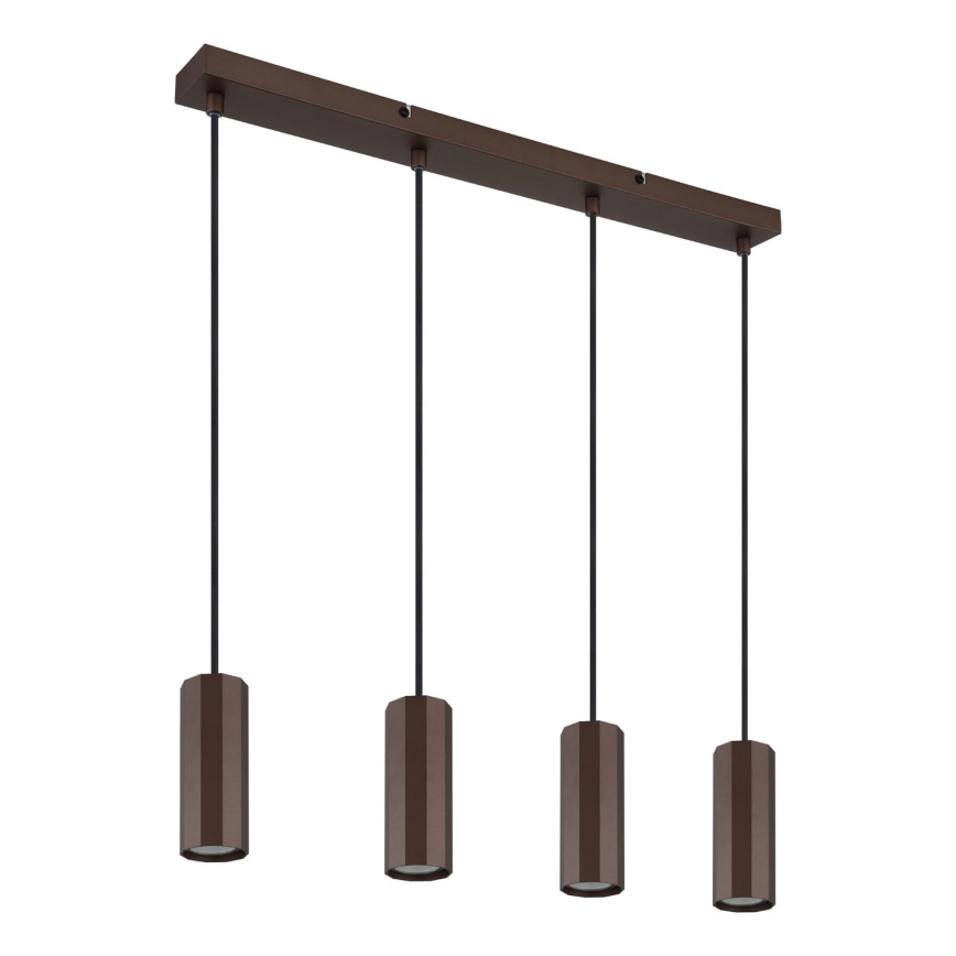 Globo - Hanglamp aan een koord 4xGU10/25W/230V bruin