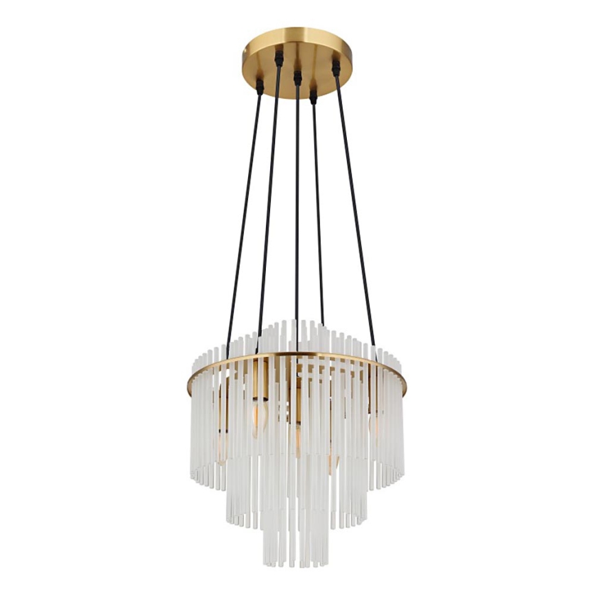 Globo - Hanglamp aan een koord 5xE14/40W/230V goud