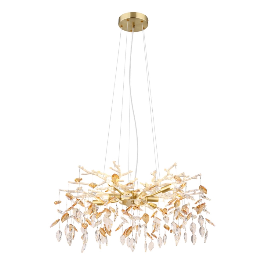 Globo - Hanglamp aan een koord 8xG9/8W/230V diameter 61 cm goud