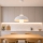 Globo - Hanglamp aan kabel 1xE27/60W/230V wit