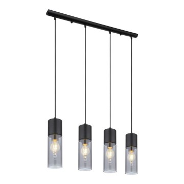 Globo - Hanglamp aan kabel 4xE27/25W/230V zwart