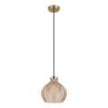 Globo - Hanglamp aan snoer 1xE27/60W/230V Ø 22 cm goudkleurig