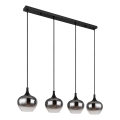 Globo - Hanglamp aan snoer 4xE27/40W/230V zwart
