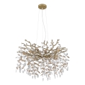 Globo - Hanglamp met kabel 10xE14/40W/230V goudkleurig