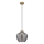 Globo - Hanglamp met kabel 1xE27/60W/230V Ø 22 cm gerookt glas
