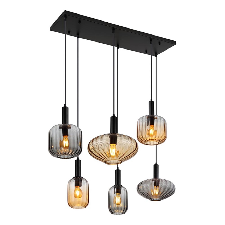 Globo - Kroonluchter aan kabel, 6x E27/60W/230V