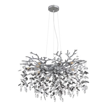 Globo - Kroonluchter met kabel 10xE14/40W/230V zilver