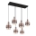 Globo - Kroonluchter met kabel 6xE27/60W/230V bruin