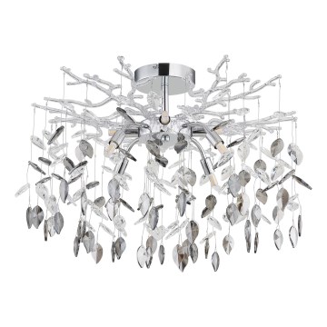 Globo - Kroonluchter met ophangstang 8xG9/8W/230V glanzend chroom