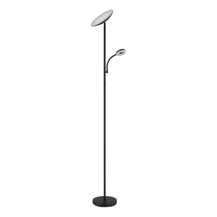 Globo - Lampadaire à intensité variable LED/20W/230V+ LED/5W 3000/4000/6500K noir