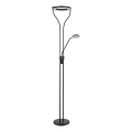 Globo - Lampadaire LED dimmable LED/20W/230V + LED/4W 3000K noir